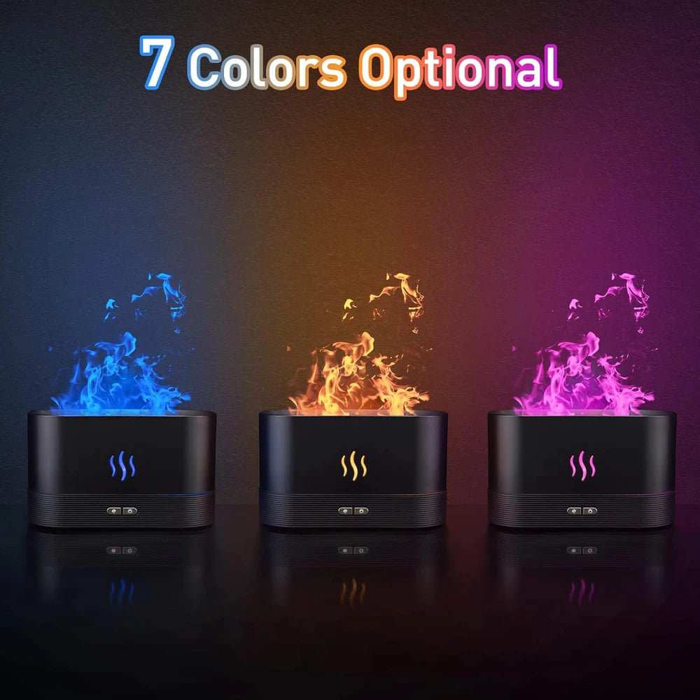 Humidificador Difusor Efecto Llama LED