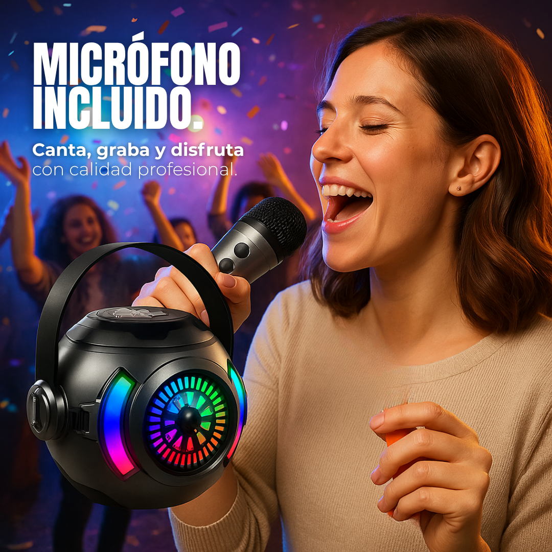 Mini Parlante con Karaoke Bluetooth Premium