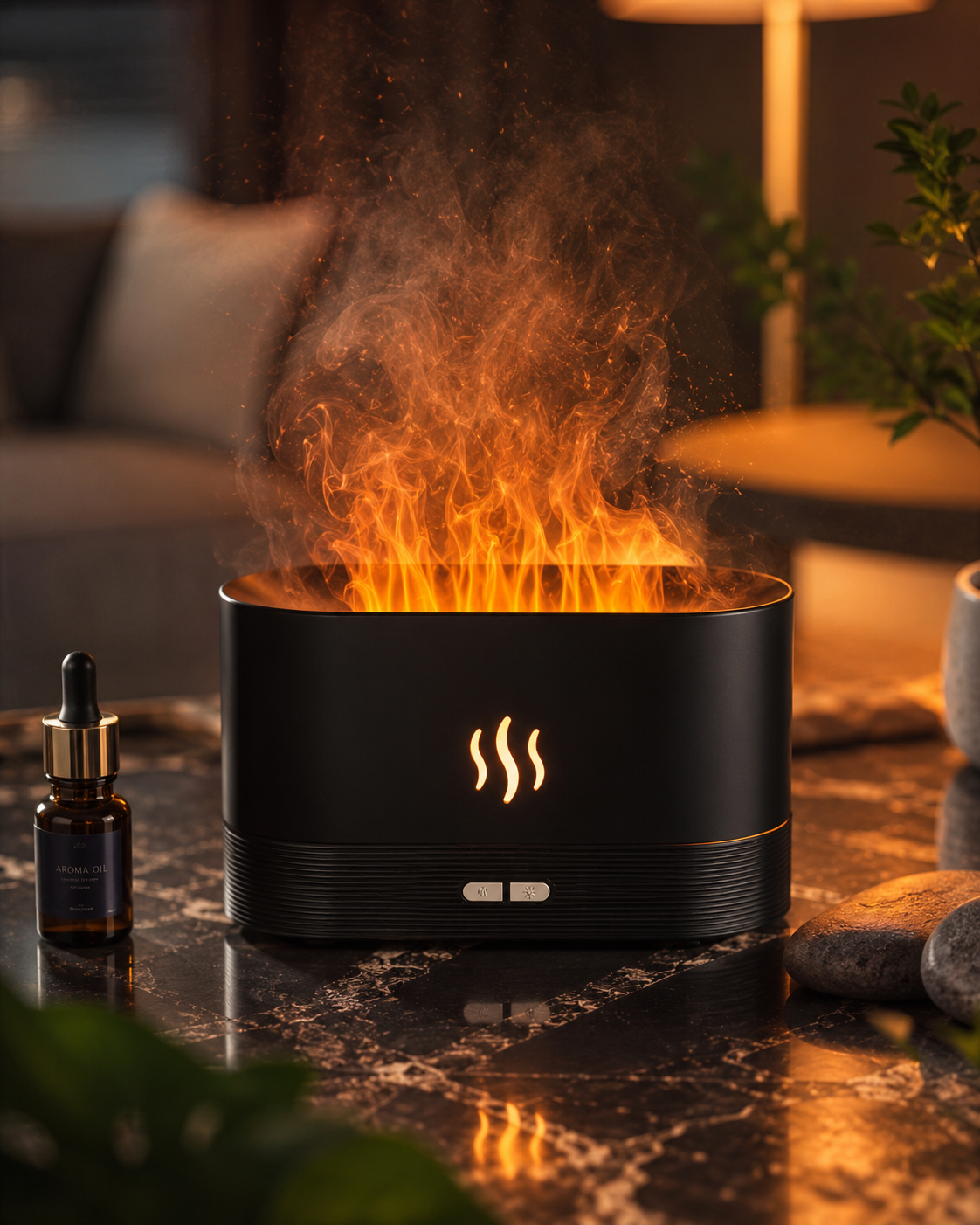 Humidificador Difusor Efecto Llama LED