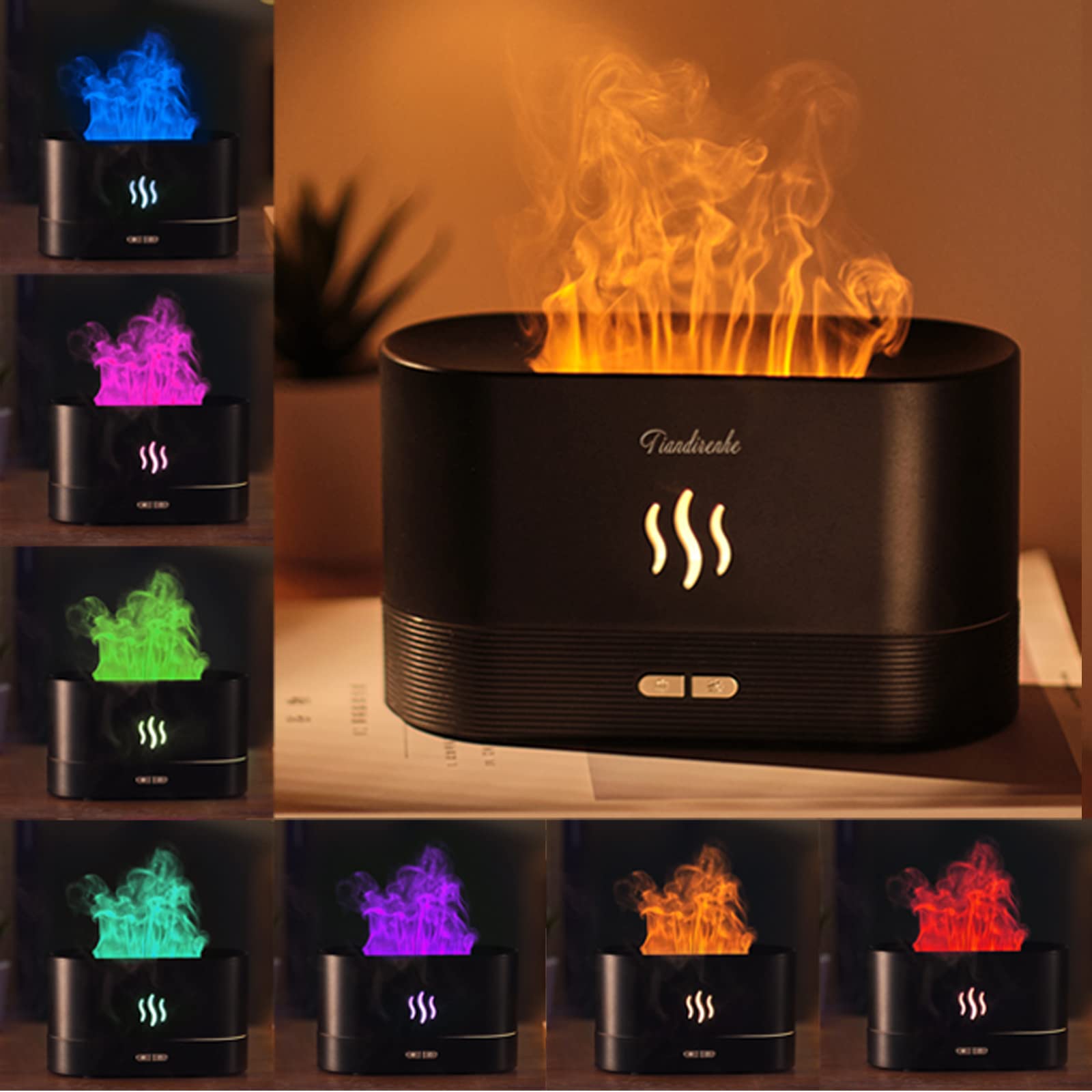 Humidificador Difusor Efecto Llama LED